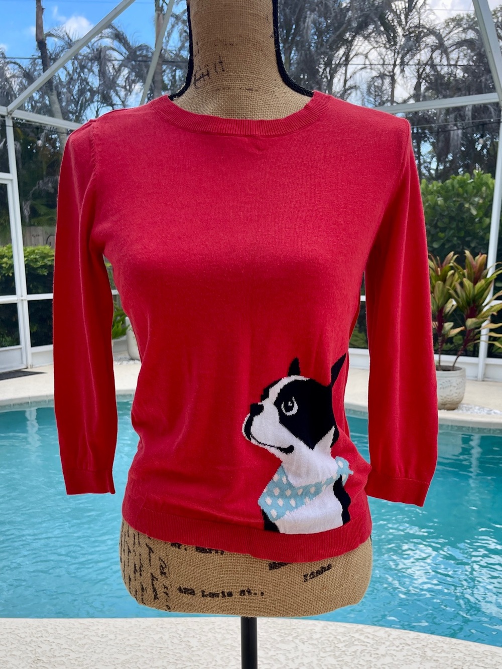 Talbots cute red sweater size XS